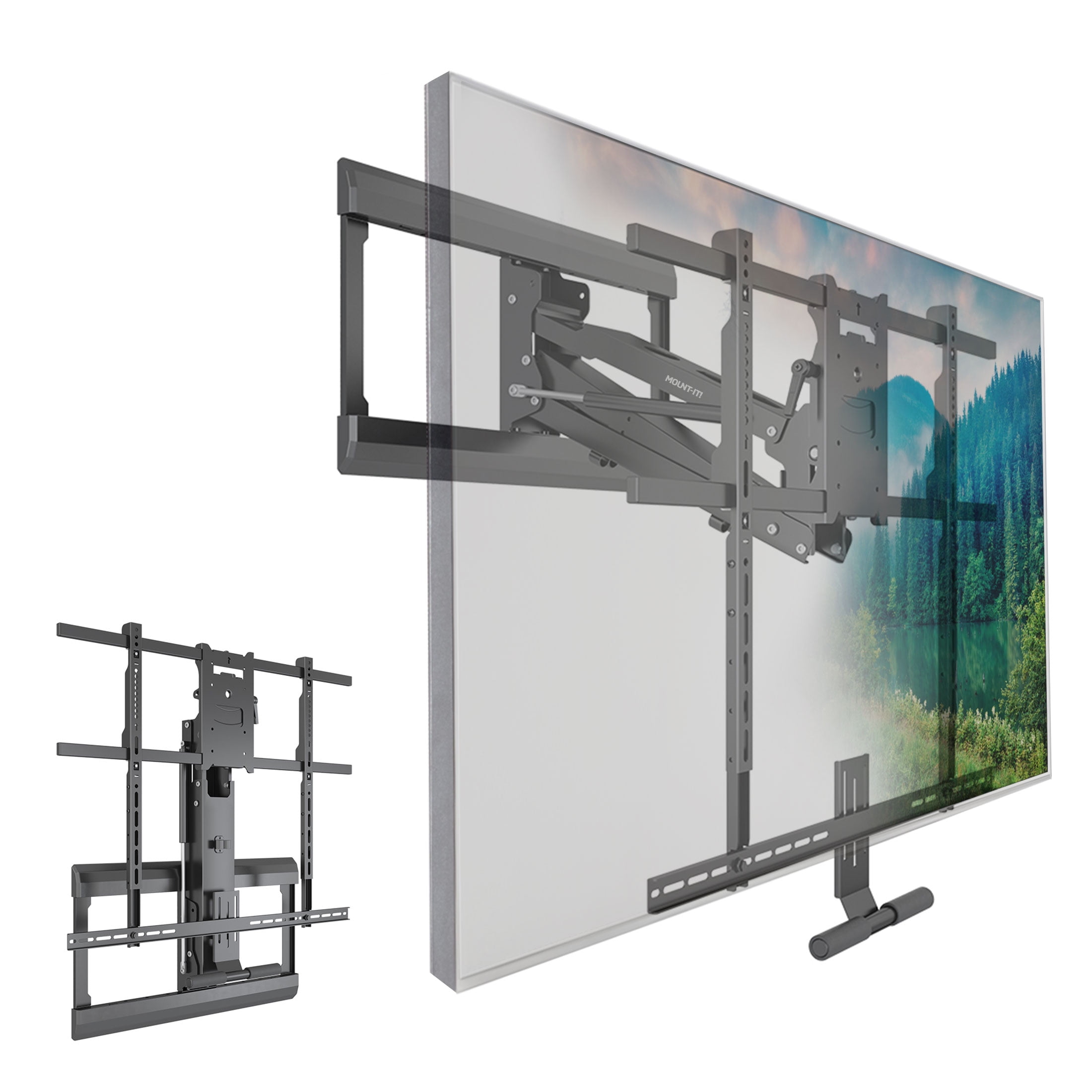 Pull Down Fireplace TV Mount - For TVs from 65" to 85"