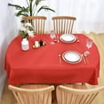 thumbnail image 2 of Large Oval Tablecloth 60 x 120 Inch Washable Fabric Table Cloth Solid Red Table Cover for Dining Wedding Party Banquet Tabletop Decoration, 2 of 5