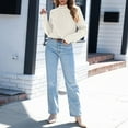 thumbnail image 5 of Women's 2024 Fall Turtleneck Oversized Sweaters Casual Loose Warm Knit Pullover Sweater Top Winter Outfits Light Weight Womens Sweater Mens Hooded Sweater Mens Big And Tall Sweater 4xl Holiday Sweater, 5 of 8