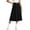 A60 Black, variant on WPPGONE Girls High Waisted Midi A-Line Skirt Elastic Waist Flowy Swing Skirt Soft Lightweight Casual School Wear Daily Fashion Skirts for Girls Casual Skirts