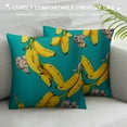 thumbnail image 3 of Nawypu  Banana Pillow Covers,Decorative Throw Pillow Banana Fruit Pattern Sketch Style Pillow Cases Outdoor Indoor Square Cushion Covers for Home Sofa Couch Blue Yellow, 3 of 5