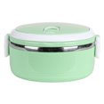 thumbnail image 1 of Boîte à lunch empilable boîte isolée pour aliments chauds en acier inoxydable 304 boîte à lunch thermique ronde contenants alimentaires scellés(vert), 1 of 8