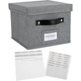 thumbnail image 2 of UYGDUY-Greeting Card Organizer with dividers - Storage Box with lid Holds 150+ Cards - Assortment Box for Greeting Cards,Recipes, Photos, Envelopes, Keepsake - 9 x 9 x 7 Inches (Gray, 1 pcs), 2 of 4