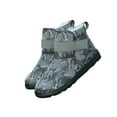thumbnail image 3 of Frontwalk Womens Mens Winter Boot Faux Fur Waterproof Boots Slip On Snow Outdoor Resistant Hiking Women Men Mid Calf Warm Booties Camouflage Gray 10.5, 3 of 8
