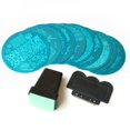 thumbnail image 3 of 1pcs Tampon 1pcs Grattoir Kit Gabarit d'Ongle 10 Pcs/ensemble Pochoir de Vernis pour Art des Ongles Gabarit de Plaque d'Impression de Tampon, 3 of 6