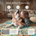 thumbnail image 5 of BERTHMEER Large 8'x10' Area Rugs for Living Room Green Floral Rugs for Bedroom Playroom Office Vintage Carpets Machine Washable Farmhouse Dining Room Oriental Flower Non Slip Rugs, Multicolor, 5 of 8