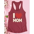 thumbnail image 3 of I Heart Mom Big Red Heart Racerback Tank Women -Image by Shutterstock, Female Small, 3 of 4