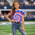 thumbnail image 4 of ITSAME 4th of July Girls T-Shirts, Lightweight Round Neck Short Sleeve Kids Patriotic Independence Day Tops Light Blue Size 5-6T, 4 of 6
