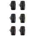 thumbnail image 2 of Eigraketly Brazalete para correr, soporte para teléfono, ajustable, impermeable, gimnasio, Fitness, entrenamiento, senderismo, viajes al aire Ropa Deportiva, Zapatos Rojo, 2 of 6