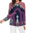 thumbnail image 3 of Rick And Morty Women’s Pajama Top 3D Digital Print Sleepwear Trendy Crewneck Pullovers Long Sleeve Shirts S, 3 of 8