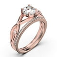 thumbnail image 3 of Gorgeous Rings Boho & hippie 1.60 Carat Round Cut Diamond Moissanite Engagement Ring, Unique Wedding Ring, Bridal Rings Set in 925 Sterling Silver With 18k Rose Gold Plating, 3 of 4