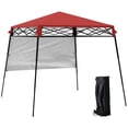 thumbnail image 1 of Outsunny 7' x 7' Garden Foldable Pop Up Gazebo Tent with Backpack & Adjustable Legs Outdoor Party Canopy, Red & Black, 1 of 10