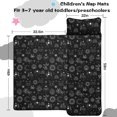 thumbnail image 5 of Cat and Moon Gothic Pattern Teens Toddler Nap Mat with Pillow, Sleeping Mat Bag for Preschool Daycare 59"x22", 5 of 6