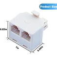 thumbnail image 2 of GHSDFBB Two Way Telephone Splitter, 4 Pack RJ11 6P4C Wall Jack Plug 1 to 2 Modular Adapter Converter, 2 of 5