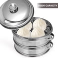 thumbnail image 3 of FONDOTIN 1 Set Steamer Pot Accessories Silver Stainless Steel Stackable Steamer Basket 7.9X7.9X7.5in, 3 of 8