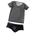 thumbnail image 1 of Camiseta Mesh Sheer para hombre Camiseta interior ajustada para hombre Tops Shorts Underpants, 1 of 9
