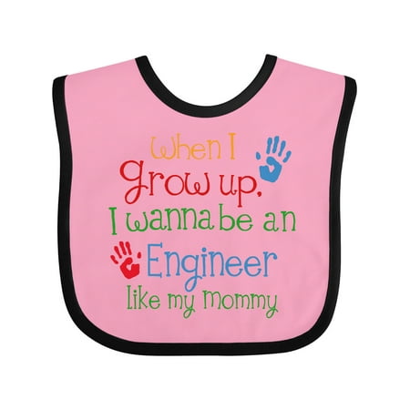 

Inktastic Engineer Like Mommy Gift Baby Boy or Baby Girl Bib