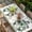 White, variant on St. Patrick's Day Table Cloths for 5 Foot Rectangle Tables, Lucky Shamrock Gnomes Gold Coin Spring Green Patio Waterproof Elastic Fitted Tablecloths, Washable Rectangular Table Cover for Camping