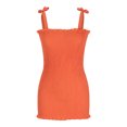 thumbnail image 4 of IROINNID Women's Sleeveless Bodycon Dress Square Neck Summer Lacing Sling s Elastic Pleats Waist Dress Regular Dress, 4 of 9