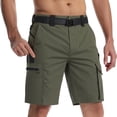 thumbnail image 2 of WULMLEO Men's Hiking Cargo Shorts 10" with Pockets Quick Dry Casual Stretch Bottoms Golf Workout Outdoor Summer Shorts Green 2XL, 2 of 8