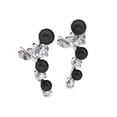 thumbnail image 6 of Cate & Chloe Juniper 18k White Gold Plated Wrap Earrings with Swarovski and Black Beads for Women, 6 of 7