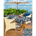 thumbnail image 5 of Dmask Seamless Vector Pattern Rectangle Tablecloth with Zipper,Waterproof Table Cloth with Umbrella Hole Patio Tablecloths for Outdoor Tables,Vintage Ornate Style Washable Spillproof Table Cover, 5 of 6