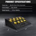 thumbnail image 3 of Rubber Curb Ramp - 6" Rise Height, 14.6" Width, 19.3" Length for Sidewalk and Driveway - Heavy Duty for Forklifts, Trucks, Buses, Cars, Wheelchairs, Bikes, 3 of 7