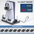 thumbnail image 3 of PS5 Stand with Cooling Fan,PS5/PS5 Slim Stand and Cooling Station with Dual Controller Charging Station for PlayStation 5 Console,Controller Charger, Cooling Fan, Headset Holder, 3 USB Hub, Black, 3 of 8