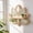 A, variant on Flower Design Wooden Wall Shelf, Boho Wall Art Decorative Floating Shelf, Natural Wood Wall Organizer for Bedroom, Living Room, Hallway