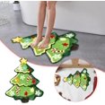 thumbnail image 7 of Lomyolo Christmas Bathroom Rugs Bath Mat Christmas Decoration Christmas Tree Santa Decor for The Home, Holiday Cute Green Decor Non-Slip 20''x32'', 7 of 7