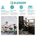 thumbnail image 6 of ELENKER Economy Knee Scooter, Steerable Knee Walker, Foldable Scooters for Foot Injuries Best Crutches Alternative Green, 6 of 8