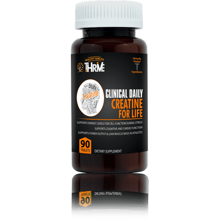 - CLINICAL DAILY Natural Creatine Monohydrate Powder Pills w Alphaketoglutarate and Pyruvate. Triphase Micronized Creatine For Optimum Energy During Study or Workout. Weight Gain Supplement. 90 Veg Tabs