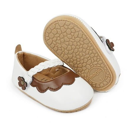 

kpoplk Baby Sandals Girls Single Shoes First Walkers Shoes Toddler Sandals Princess Toddler Sandals Girl Closed Toe(White)