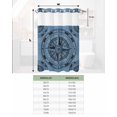 thumbnail image 6 of No Hook Shower Curtain with Snap in Liner, Compass Circle Dot Abstract Geometric Hotel Shower Curtains for Bathroom, Washable Shower Curtain Liner Set with Mesh Top Window, 72”x78”, 6 of 6