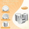 thumbnail image 3 of Uxcell 6pcs Aluminized Plastic Disc Top Caps, 24/410 Replacement Press Caps Durable Dispensing Lids for Squeeze Bottles, Refillable Bottles, Plastic, Empty, Shampoo Bottles, Silver White, 3 of 7