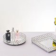 thumbnail image 1 of Bandeja de metal Bandeja de almacenamiento de hierro de estilo europeo Bandeja decorativa de cristal para cosméticos Adornos ligeros de lujo, 1 of 5