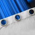 thumbnail image 4 of Manfei 3D Neon Stripes Kitchen Curtains, Vertical Lines Black Out Curtains Pack of 2 (42x63 Each), Blue Black, 4 of 6
