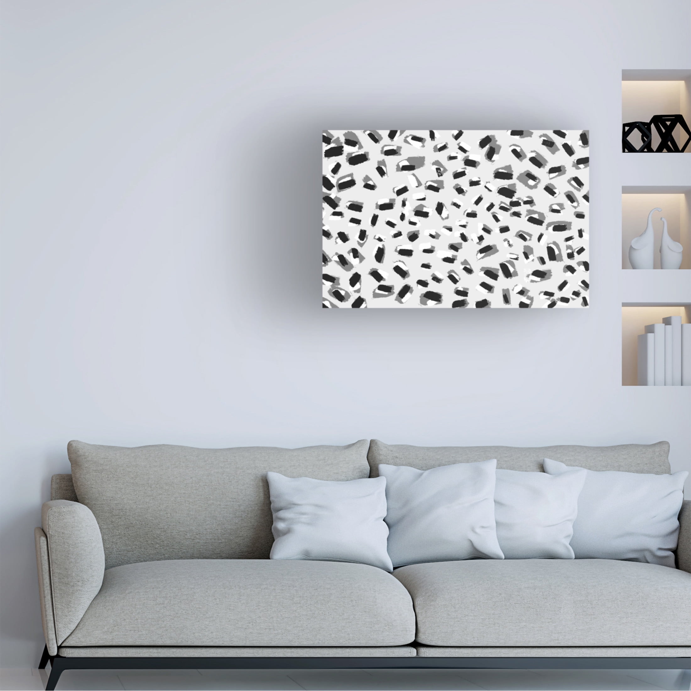 Canvas Wall Art - Treechild 'Short Strokes Square' Wall Art for Living Room, Bedroom, or Office D?cor by Trademark Fine Art - 32 x 22 Inches
