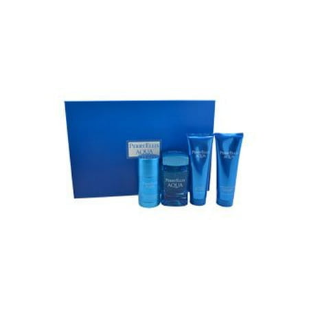 Aqua Gift - Perry Ellis Aqua Perry Ellis Men Gift Set (Eau de Toilette, After Shave Gel, Shower Gel, Deodorant)