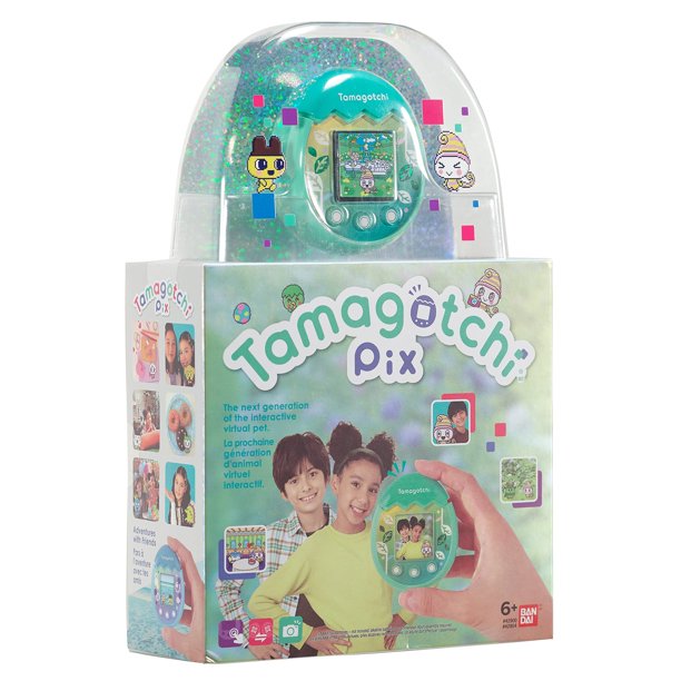 Virtual Pet Tamagotchi Pix Nature Green con cámara y juegos