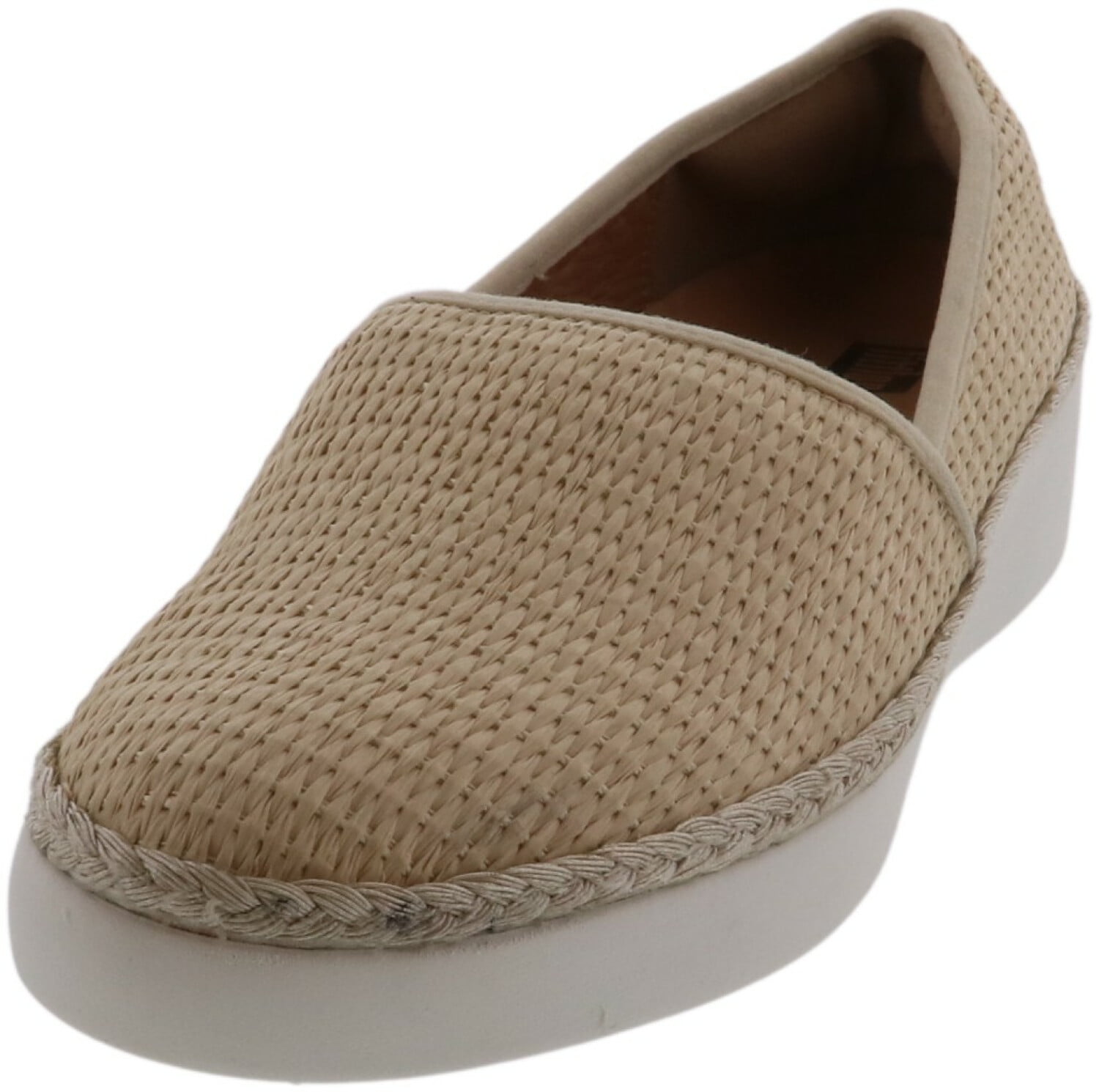 Fitflop Women's Casa Espadrille Loafers Stone Fabric Slip-On Shoes - 8 ...