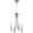Polished Nickel, variant on Quorum Lighting Rossington 4-Light Chandelier, Aged Silver Leaf, 14 Width, 20 Height