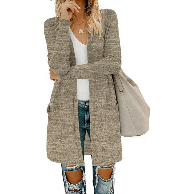 MISFAY Women's Cardigans Long Sleeve with Pockets - Open Front Lightweight Cardigan