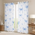 thumbnail image 2 of Manfei Cute Pink Bow Curtains and Drapes,Lovely Bow Knot Black Out Curtains,Blue Loves Pattern Curtains Pack of 2 (52x63 Each) For Princess,Breathable Home Decor, 2 of 6