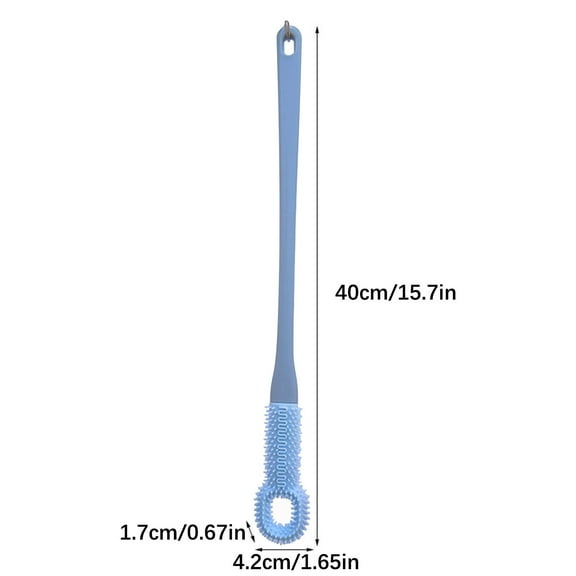 Zmeidao Toe Cleaning Brush, Silicone Foot Scrubber for Shower with Long Handle Soft Cleaning Bath Brush Feet Cleaner Scrub Foot Care for Seniors,Elderly, Men and Women