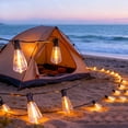 thumbnail image 5 of SuperRGB 50 ft Outdoor String Lights, 20 LED Bulbs Plus 1 Spares, Waterproof Shatterproof Plug-In Patio Lights, 2200K Warm White, 5 of 7