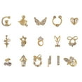 thumbnail image 5 of dianhelloya Nail Art Supplies 10Pcs Manicure Decor Three-dimensional Shining Sparkling DIY Rust-proof Fake Pearls Gold Heart Bow Fake Diamonds Nail Charm Nail Salon Supply, 5 of 8
