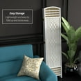 thumbnail image 5 of Red Lantern 5 1/2 ft. Tall Fiber Weave Room Divider - White - 5 Panel, 5 of 6