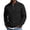 Black, variant on Waffle Long Sleeve Polo Shirt for Men Texture Heavyweight Polos Turn Down Collar Chest Pocket Shirts