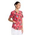 thumbnail image 2 of Rudolph Warm And Cozy Women's V-Neck Print Scrub Top, Sizes XS-3XL, 2 of 5